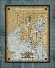 Load image into Gallery viewer, Davis Island Nautical Chart On 100% Natural Linen
