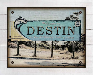 Destin Welcome Sign On 100% Linen