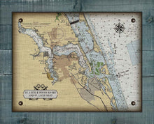 Load image into Gallery viewer, St Lucie Inlet - Stuart And Port Salerno - Nautical Chart On 100% Linen
