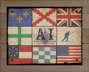 Amelia Island - Isle Of The 8 Flags - On 100% Linen