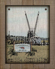 Load image into Gallery viewer, Fernandina Beach Shrimp Boat On 100% Linen
