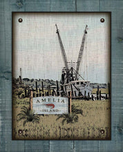 Load image into Gallery viewer, Amelia Island Shrimp Boat On 100% Linen
