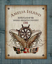Load image into Gallery viewer, Amelia Island Birth Place Of The Shrimping Industry Design On 100% Linen
