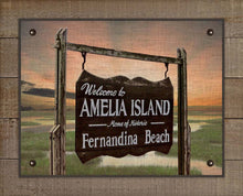 Load image into Gallery viewer, Amelia Island Welcome Sign On 100% Linen
