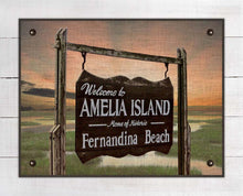 Load image into Gallery viewer, Amelia Island Welcome Sign On 100% Linen
