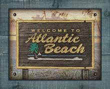 Load image into Gallery viewer, Atlantic Beach Welcome Sign - Board Mounted Canvas Print
