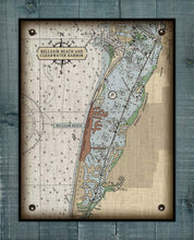 Load image into Gallery viewer, Belleair Nautical Chart On 100% Natural Linen
