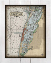 Load image into Gallery viewer, Belleair Nautical Chart On 100% Natural Linen
