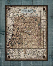 Load image into Gallery viewer, Brandon Florida Map On 100% Linen
