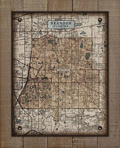 Brandon Florida Map On 100% Linen