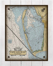 Load image into Gallery viewer, Cape San Blas And Port St Joe Nautical Chart On 100% Natural Linen
