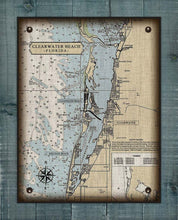 Load image into Gallery viewer, Clearwater Florida Nautical Chart Board Mounted Canvas Print
