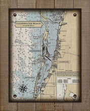 Load image into Gallery viewer, Clearwater Florida Nautical Chart On 100% Natural Linen
