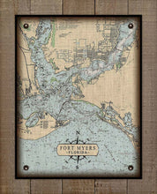 Load image into Gallery viewer, Fort Myers Nautical Chart On 100% Natural Linen
