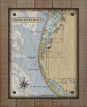 Load image into Gallery viewer, Indian Rocks Beach Nautical Chart On 100% Natural Linen
