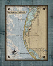 Load image into Gallery viewer, Indian Rocks Beach Nautical Chart On 100% Natural Linen

