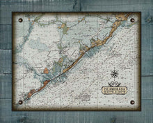 Load image into Gallery viewer, islamorada Nautical Chart On 100% Natural Linen
