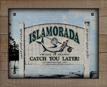 Load image into Gallery viewer, Islamorada Welcome Sign On 100% Linen
