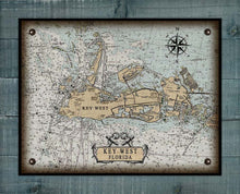 Load image into Gallery viewer, Key West Nautical Chart On 100% Natural Linen
