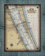 Load image into Gallery viewer, Melbourne And Palm Bay Nautical Chart On 100% Linen
