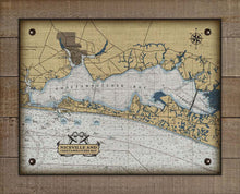 Load image into Gallery viewer, Niceville &amp; Choctawhatchee Bay Nautical Chart On 100% Linen
