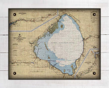 Load image into Gallery viewer, Lake Okeechobee Nautical Chart On 100% Linen
