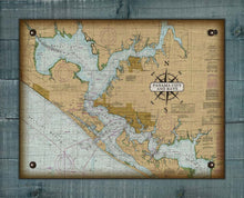 Load image into Gallery viewer, Panama City &amp; Bays Nautical Chart On 100% Linen
