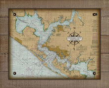 Load image into Gallery viewer, Panama City &amp; Bays Nautical Chart On 100% Linen

