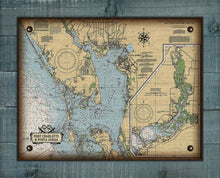 Load image into Gallery viewer, Port Charlotte And Punta Gorda Nautical Chart On 100% Natural Linen
