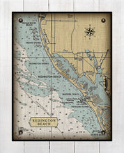 Load image into Gallery viewer, Florida Reddington Beach Nautical Chart On 100% Natural Linen
