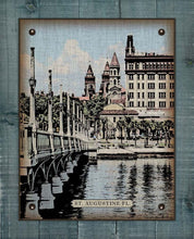 Load image into Gallery viewer, Bridge Of Lions, St Augustine Florida On 100% Linen

