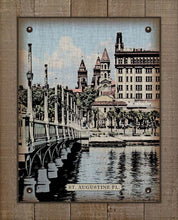 Load image into Gallery viewer, Bridge Of Lions, St Augustine Florida On 100% Linen
