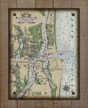 Load image into Gallery viewer, St Augustine Nautical Chart Board Mounted Canvas Print
