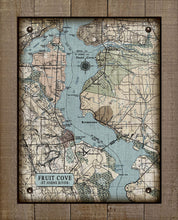 Load image into Gallery viewer, St Johns River Fruit Cove Vintage Map - On 100% Natural Linen
