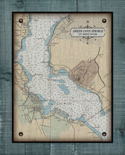 Load image into Gallery viewer, St Johns River - Green Cove Springs - Nautical Chart On 100% Natural Linen
