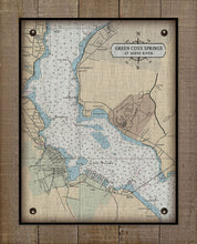 Load image into Gallery viewer, St Johns River - Green Cove Springs - Nautical Chart On 100% Natural Linen
