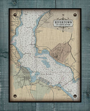 Load image into Gallery viewer, St Johns River - Rivertown- Nautical Chart On 100% Natural Linen

