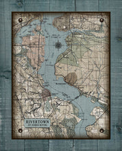 Load image into Gallery viewer, St Johns River Rivertown Vintage Map - On 100% Natural Linen
