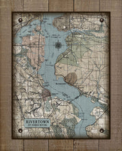 Load image into Gallery viewer, St Johns River Rivertown Vintage Map - On 100% Natural Linen
