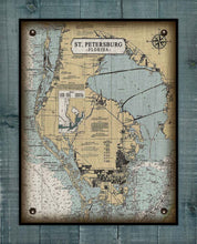 Load image into Gallery viewer, St Petersburg Nautical Chart On 100% Linen
