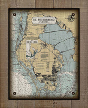 Load image into Gallery viewer, St Petersburg Nautical Chart On 100% Linen
