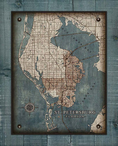 St Petersburg Map On 100% Linen