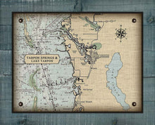 Load image into Gallery viewer, Tarpon Springs Nautical Chart On 100% Natural Linen
