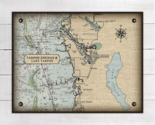 Load image into Gallery viewer, Tarpon Springs Nautical Chart On 100% Natural Linen
