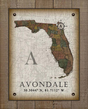 Load image into Gallery viewer, Avondale Florida Vintage Design - On 100% Natural Linen

