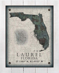 Laurel Florida Vintage Design On 100% Natural Linen