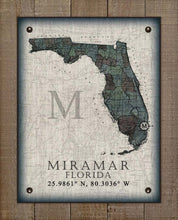Load image into Gallery viewer, Miramar Florida Vintage Design On 100% Natural Linen
