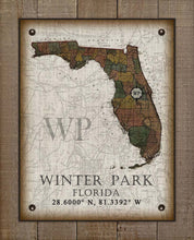 Load image into Gallery viewer, Winterpark Florida Vintage Design On 100% Natural Linen
