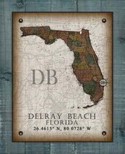 Load image into Gallery viewer, Delray Beach Florida Vintage Design On 100% Natural Linen

