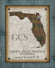 Load image into Gallery viewer, Green Cove Springs Florida Vintage Design On 100% Natural Linen
